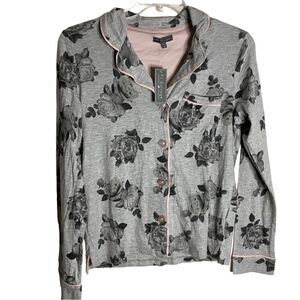 P.J. Salvage Pajama Top Graphic Roses Sz M NWT Nordstrom